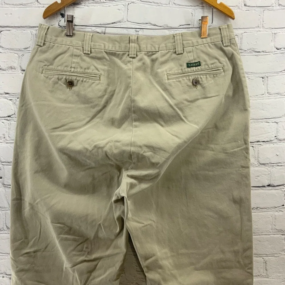 Ralph Lauren Beige Pants Mens sz 38x34 100%‎ Cotton